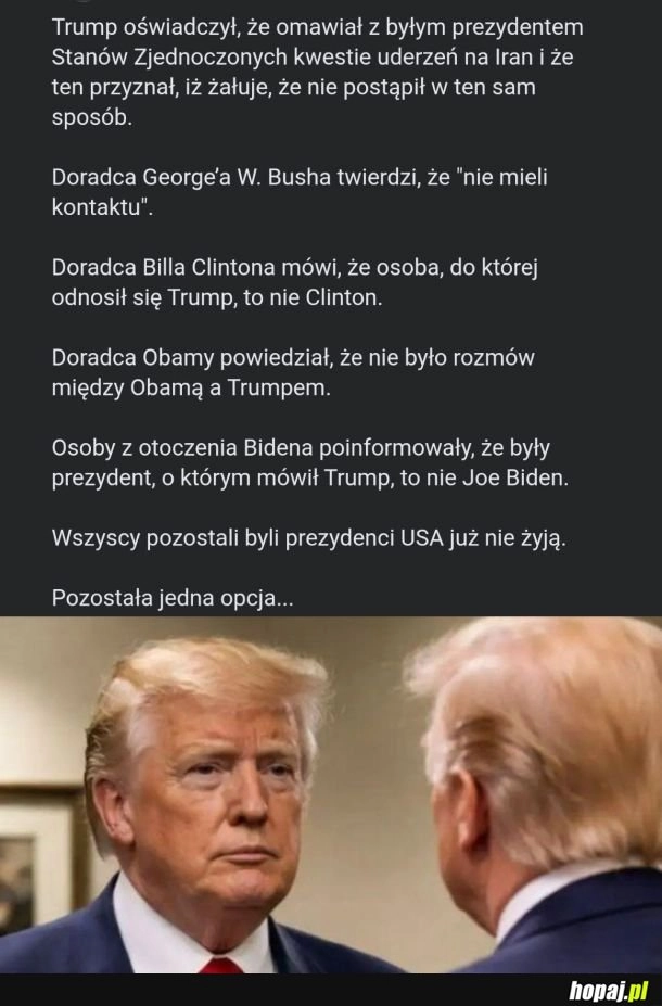 
    Trump rozmawial z byłym prezydentem