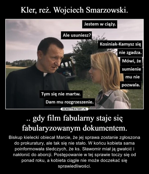 
    Kler, reż. Wojciech Smarzowski. .. gdy film fabularny staje się fabularyzowanym dokumentem.