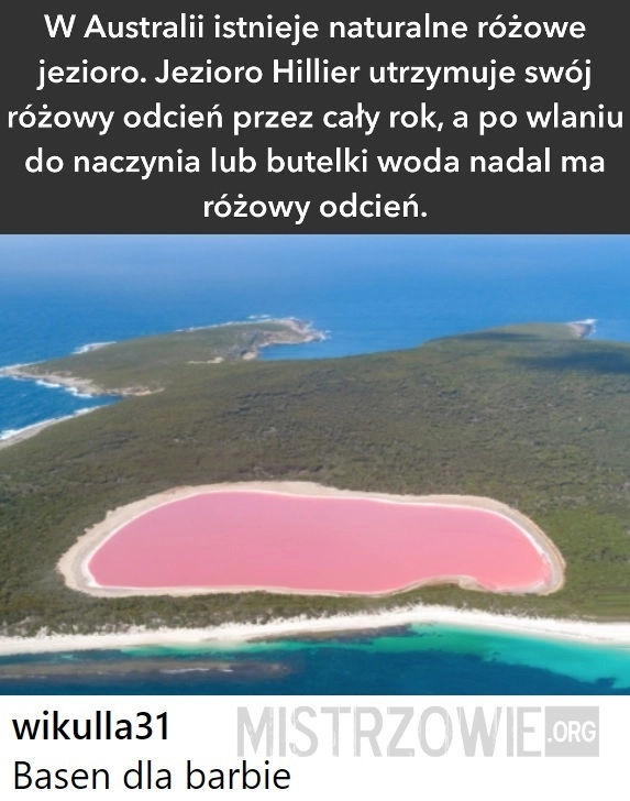 
    Różowe jezioro