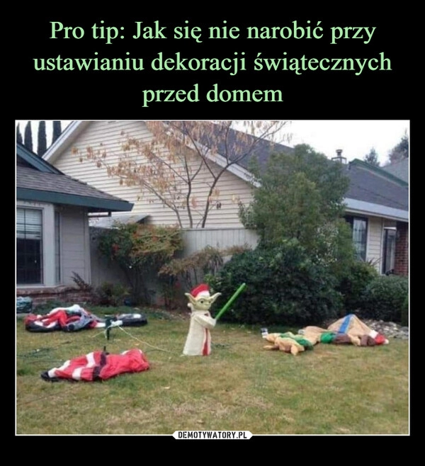 
    Pro tip: Jak się nie narobić przy ustawianiu dekoracji świątecznych przed domem