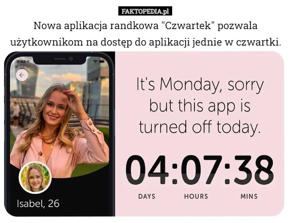 
    Nowa aplikacja randkowa "Czwartek" pozwala użytkownikom na dostęp