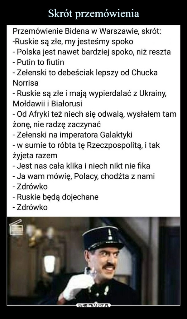 
    Skrót przemówienia