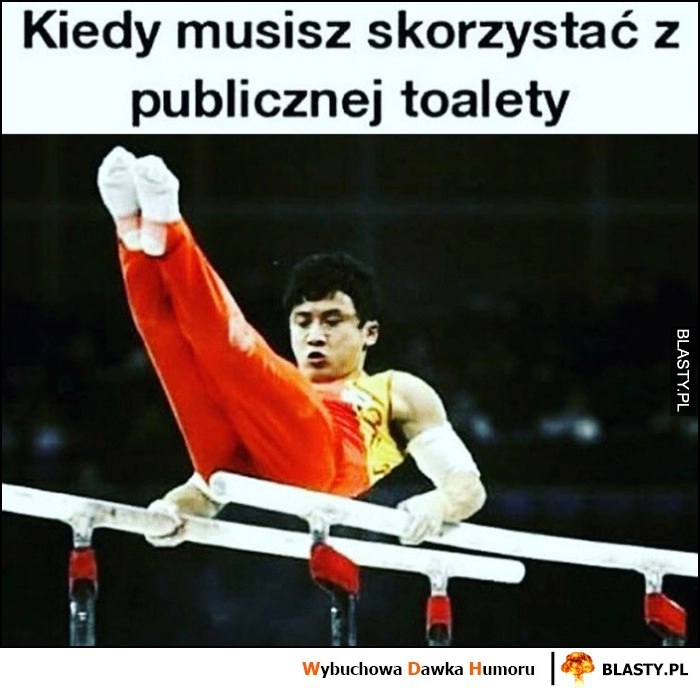 
    Kiedy musisz skorzystać z publicznej toalety akrobacje żeby nie dotknąć