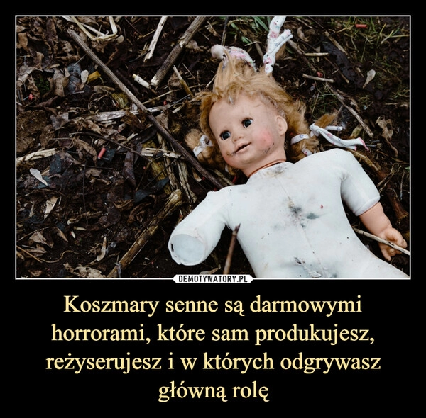 
    Koszmary senne są darmowymi horrorami, które sam produkujesz, reżyserujesz i w których odgrywasz główną rolę