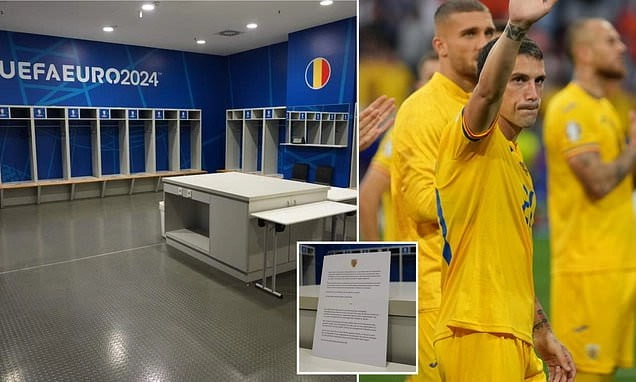 
    Romania leaves dressing rooms spotless with a thank you note for the hosts