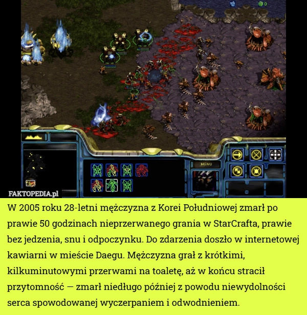 
    W 2005 roku 28-letni mężczyzna z Korei Południowej zmarł po prawie 50 godzinach...