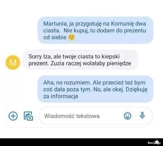 
    Ciasta na komunię 