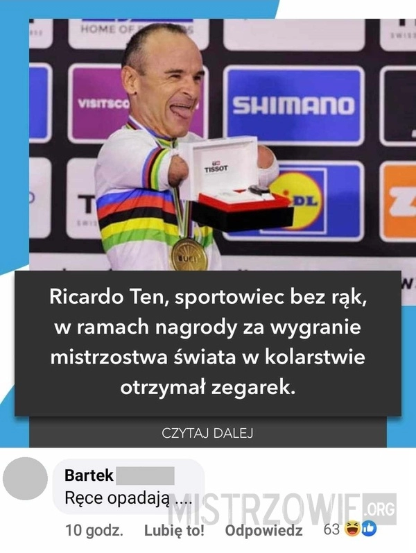 
    Nagroda dla kolarza