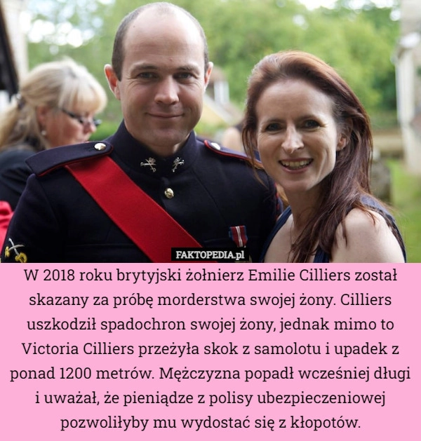 
    W 2018 roku brytyjski żołnierz Emilie Cilliers został skazany za próbę morderstwa