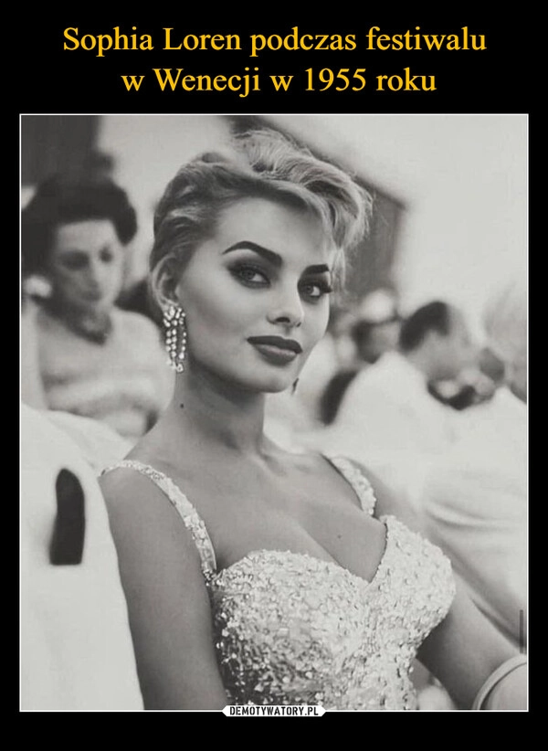 
    Sophia Loren podczas festiwalu
 w Wenecji w 1955 roku