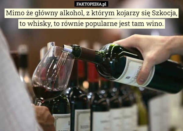 
    Mimo że główny alkohol, z którym kojarzy się Szkocja, to whisky, to równie