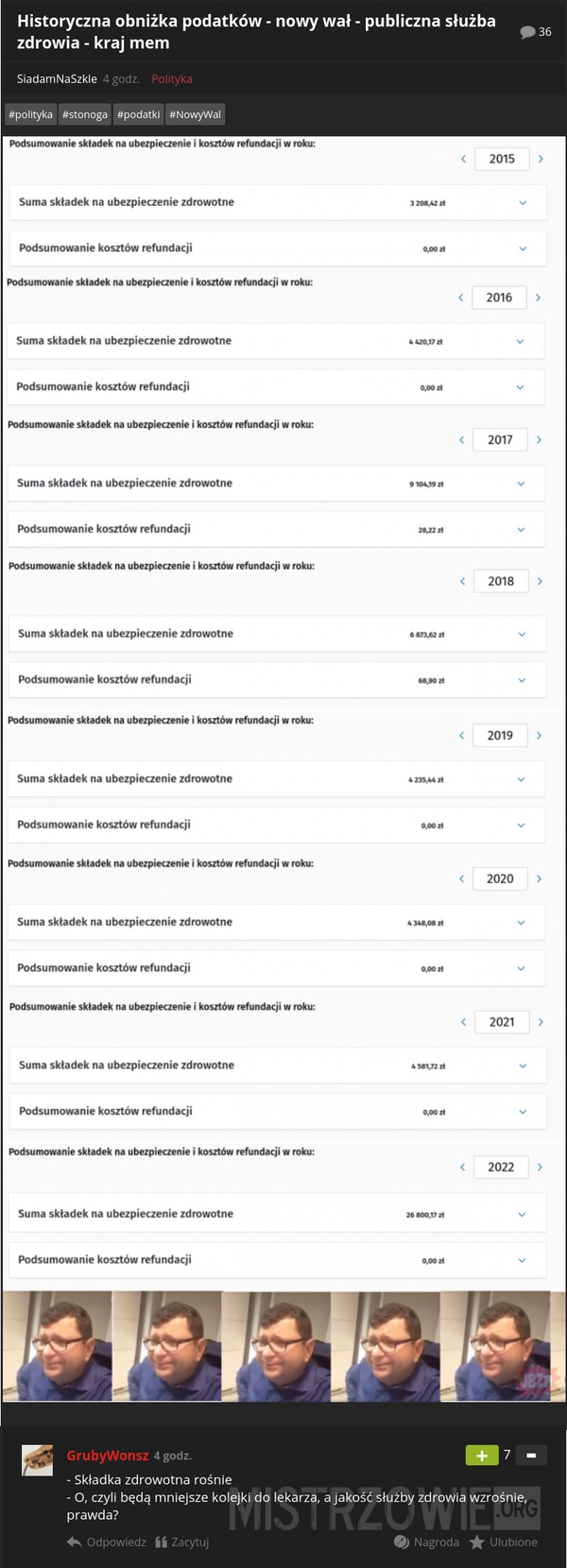 
    Polski Wał, obniżka podatków (chyba Obajtkowi obniżyli)