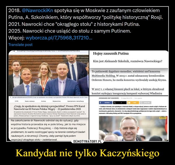 
    Kandydat nie tylko Kaczyńskiego