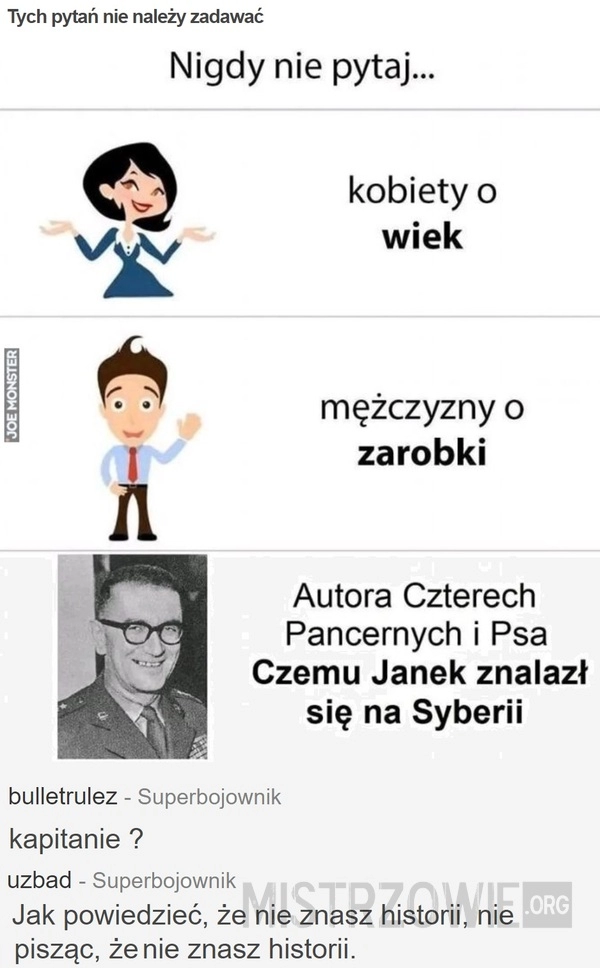 
    Tych pytań nie należy zadawać