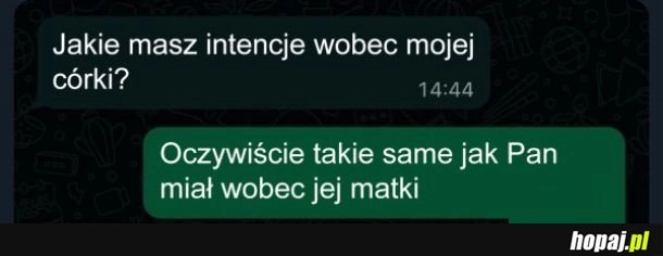 
    Intencje wobec córki