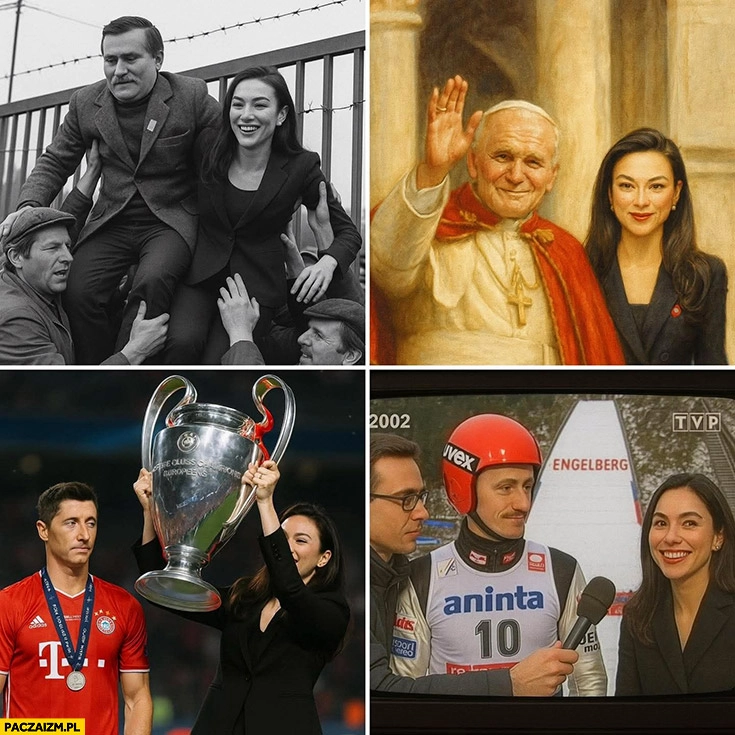 
    Aleksandra Wiśniewska obalenie komunizmu papież Jan Paweł, 2 puchar Lewandowski, Małysz skoki narciarskie