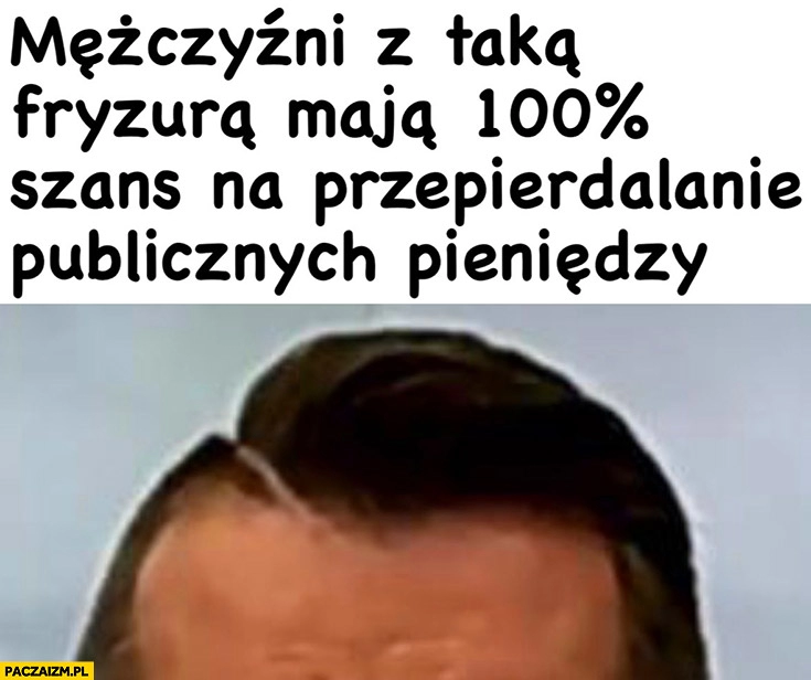 
    Czarnek mężczyźni z taka fryzura maja 100% procent szans na przepierdalanie publicznych pieniędzy