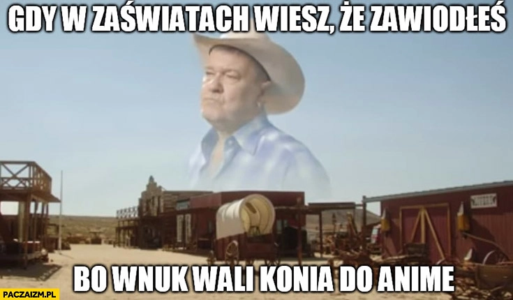 
    Gdy w zaświatach wiesz, że zawiodłeś bo wnuk wali sobie do anime