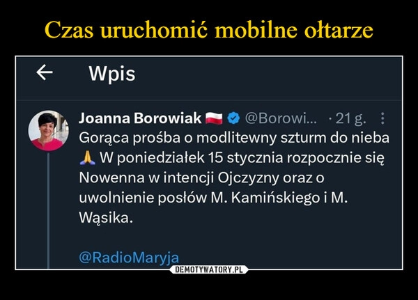 
    Czas uruchomić mobilne ołtarze