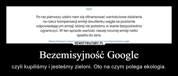 
    Bezemisyjność Google