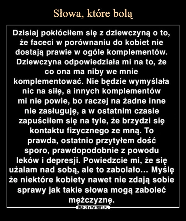 
    Słowa, które bolą