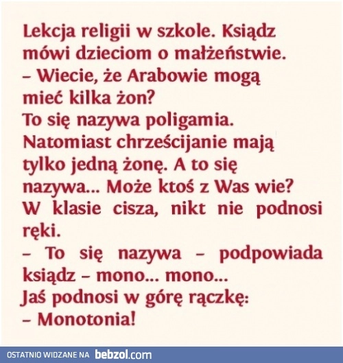 
    Jasio i lekcja religii