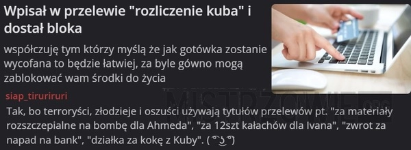 
    Tytuł przelewu