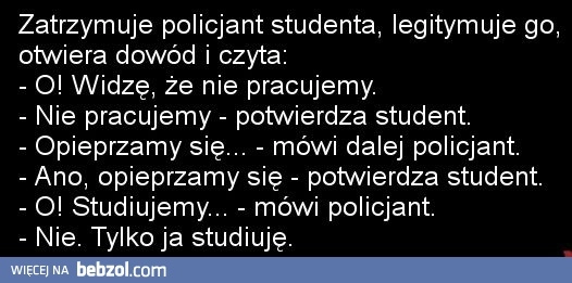 
    Policjant zatrzymuje studenta