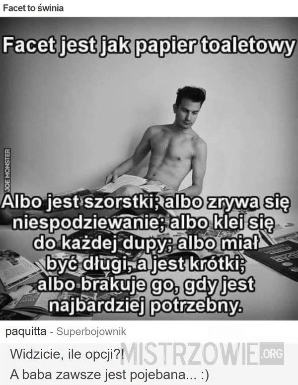 
    Facet to świnia