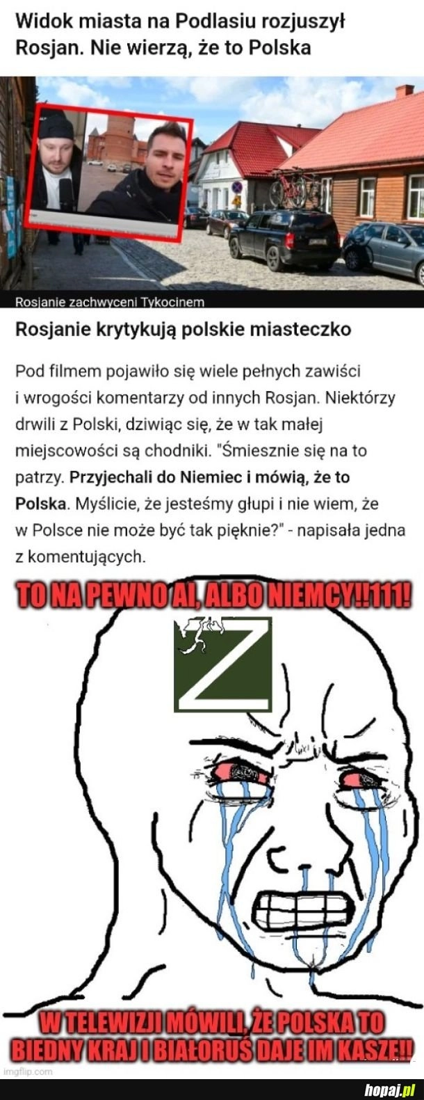 
    Ruscy nie potrafią uwierzyć że można nie rozkradać i nie niszczyć przestrzeni publicznej