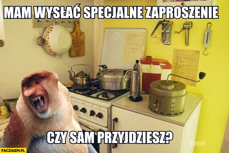 
    Mam wysłać specjalne zaproszenie czy sam przyjdziesz na obiad? Typowa mama Polak nosacz