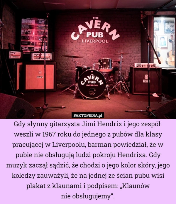 
    Gdy słynny gitarzysta Jimi Hendrix i jego zespół  weszli w 1967 roku do