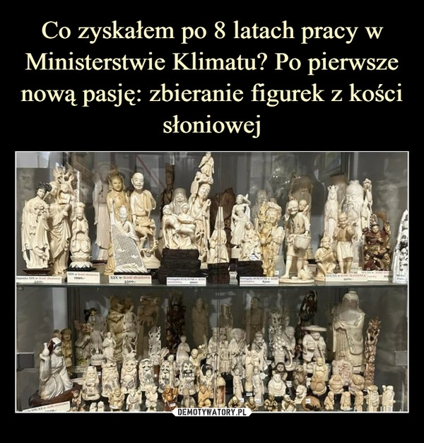 
    Co zyskałem po 8 latach pracy w Ministerstwie Klimatu? Po pierwsze nową pasję: zbieranie figurek z kości słoniowej