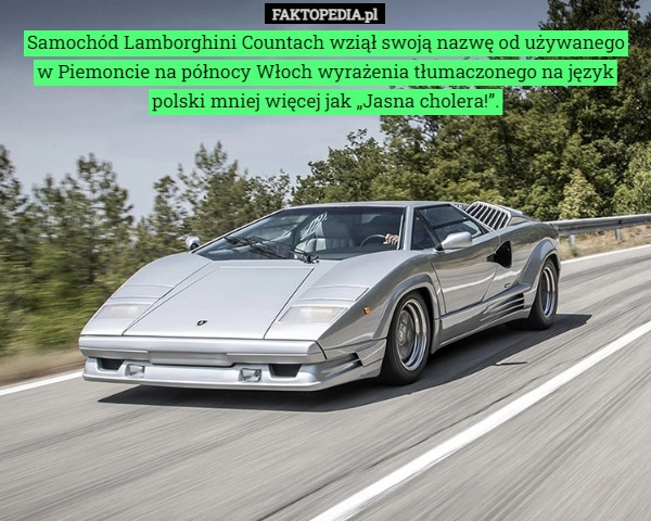 
    Samochód Lamborghini Countach wziął swoją nazwę od używanego
w Piemoncie