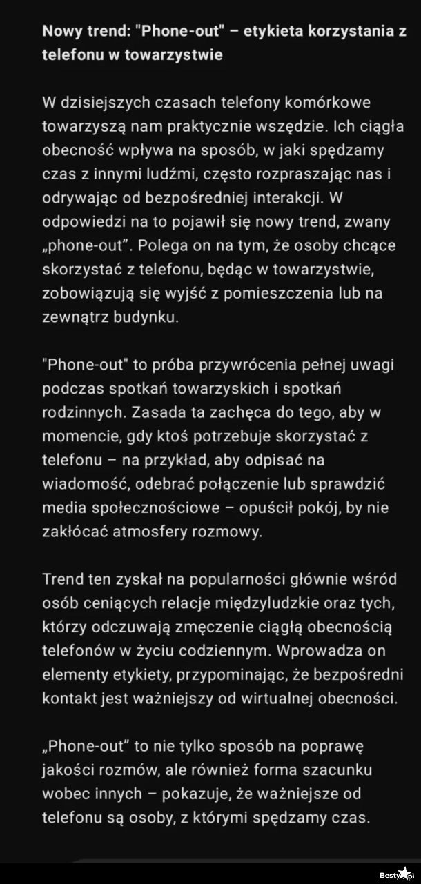 
    Etykieta korzystania z telefonu w towarzystwie 