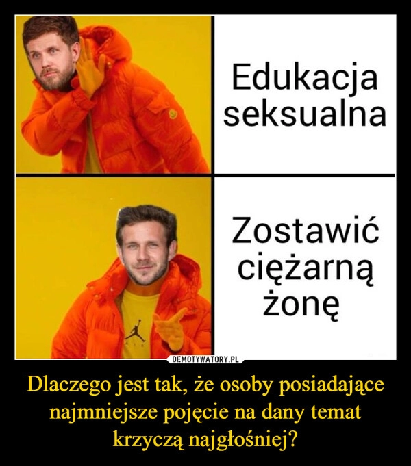 
    Dlaczego jest tak, że osoby posiadające najmniejsze pojęcie na dany temat krzyczą najgłośniej?