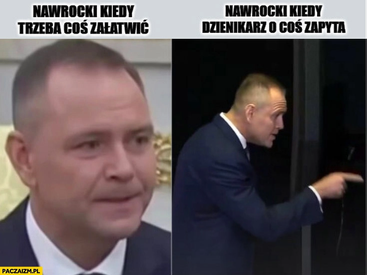 
    Nawrocki kiedy trzeba coś załatwić vs kiedy dziennikarz o coś zapyta