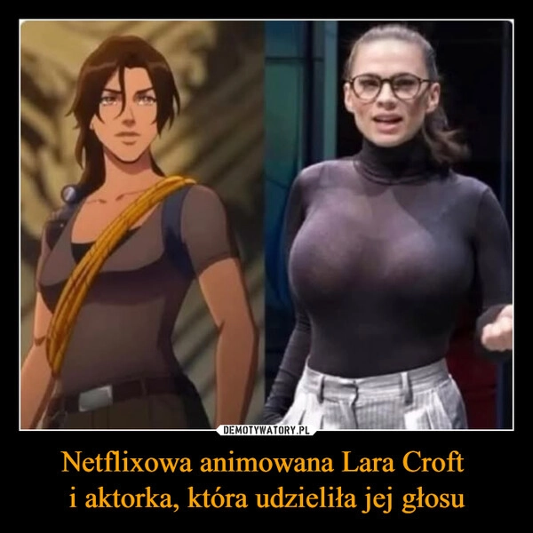 
    Netflixowa animowana Lara Croft 
i aktorka, która udzieliła jej głosu