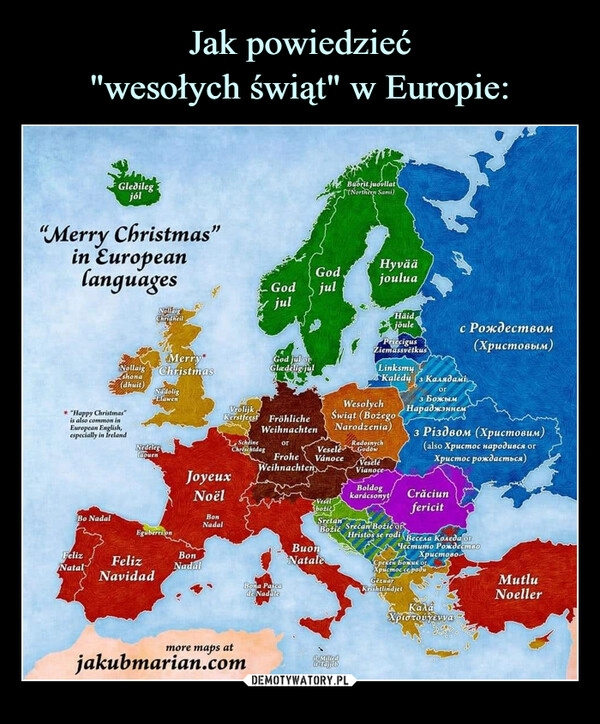 
    
Jak powiedzieć
"wesołych świąt" w Europie: 