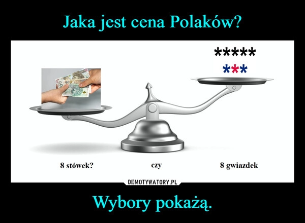 
    Jaka jest cena Polaków? Wybory pokażą.