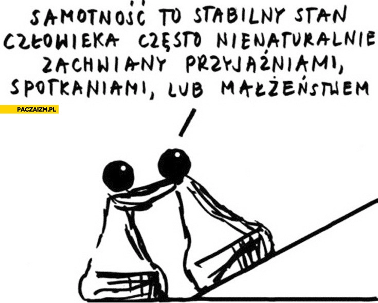 
    Samotność to stabilny stan człowieka