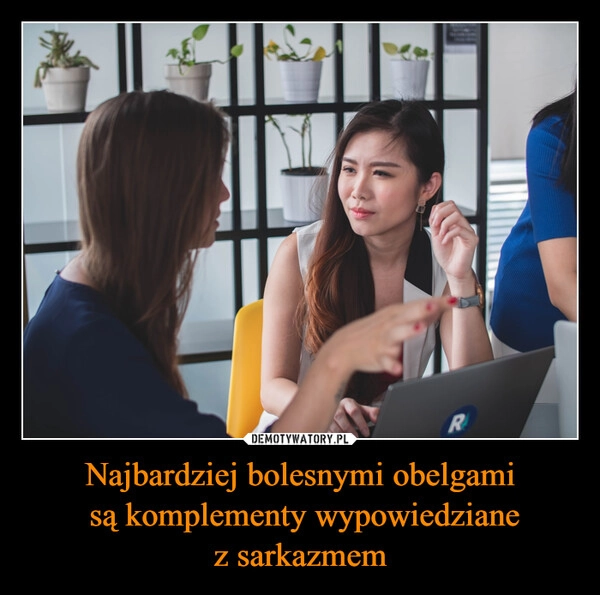 
    Najbardziej bolesnymi obelgami
 są komplementy wypowiedziane
z sarkazmem