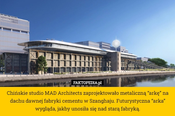 
    Chińskie studio MAD Architects zaprojektowało metaliczną “arkę” na dachu