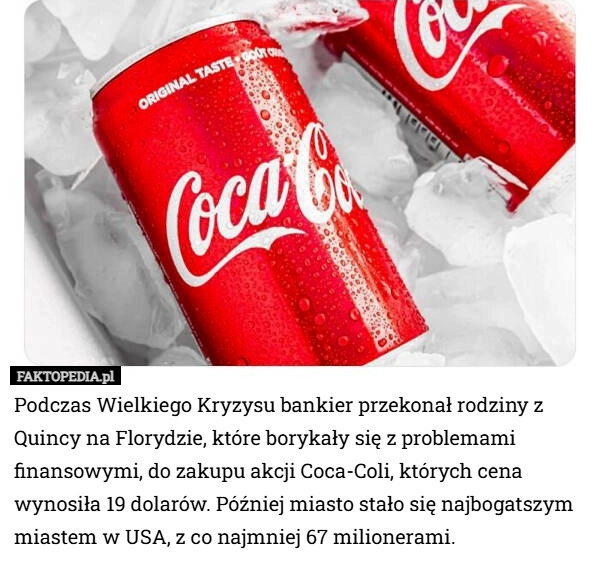 
    Podczas Wielkiego Kryzysu bankier przekonał rodziny z Quincy na Florydzie,