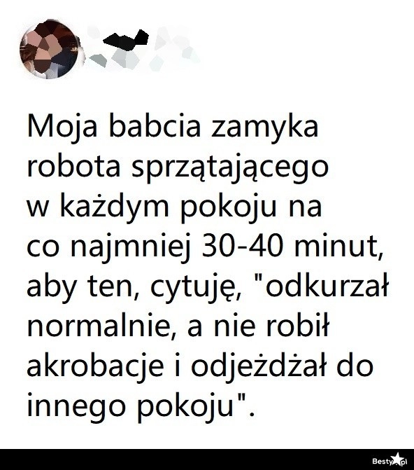 
    Babcia i robot sprzątający 