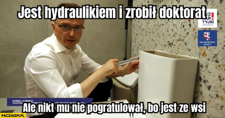 
    Marek Woch jest hydraulikiem i zrobił doktorat ale nikt mu nie pogratulował bo jest ze wsi