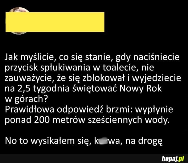 
    Kosztowne wypróżnienie na drogę