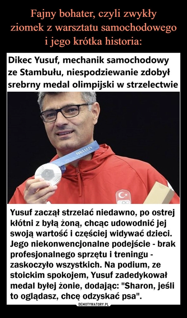 
    Fajny bohater, czyli zwykły
ziomek z warsztatu samochodowego
i jego krótka historia: