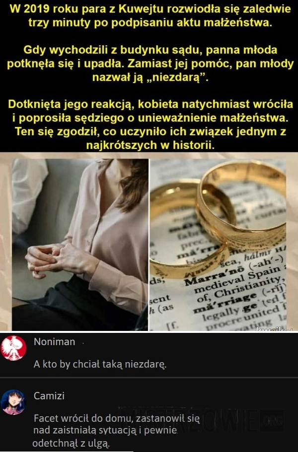 
    Rekordowe małżeństwo