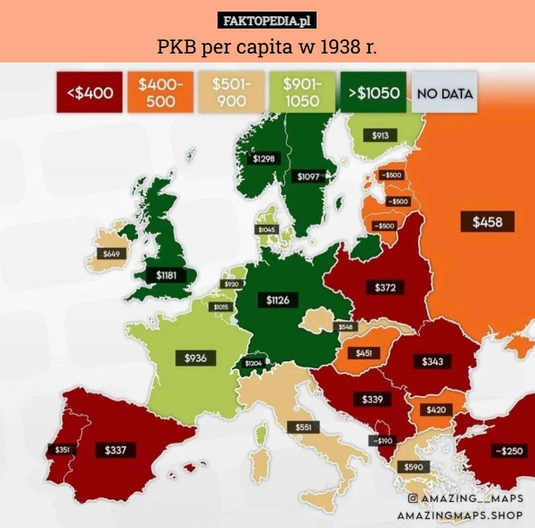 
    PKB per capita w 1938 r.